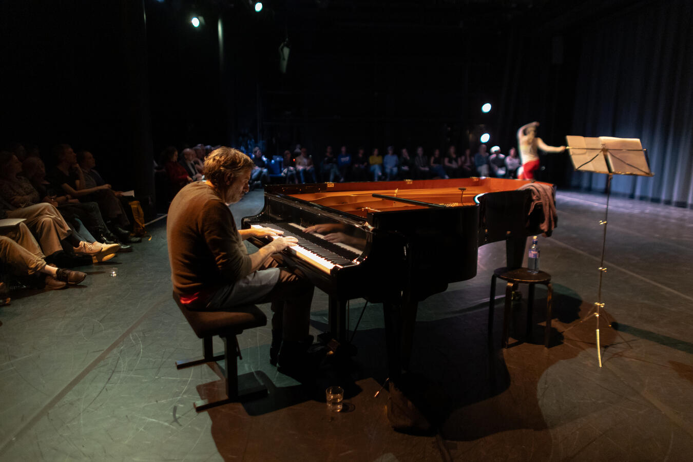 Alain Franco and Tale Dolven in In This Time: The Beethoven Piano Sonatas, 2025. Photo by Nabeeh Samaan.